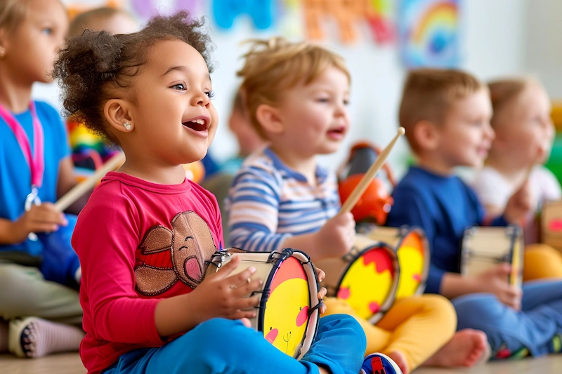 criancas em aula de musica